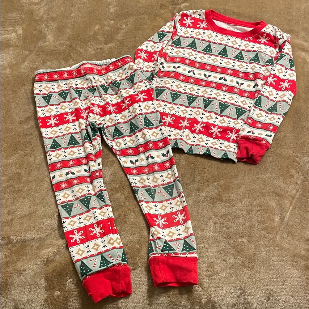 Toddler 4T Fair Isle Christmas Pajamas
